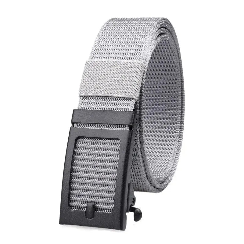 Cinturón deportivo outdoor para trekking, camping y uso diario con hebilla automática