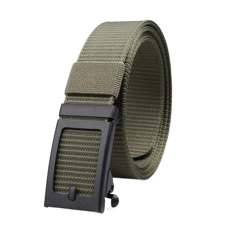 Cinturón deportivo outdoor para trekking, camping y uso diario con hebilla automática