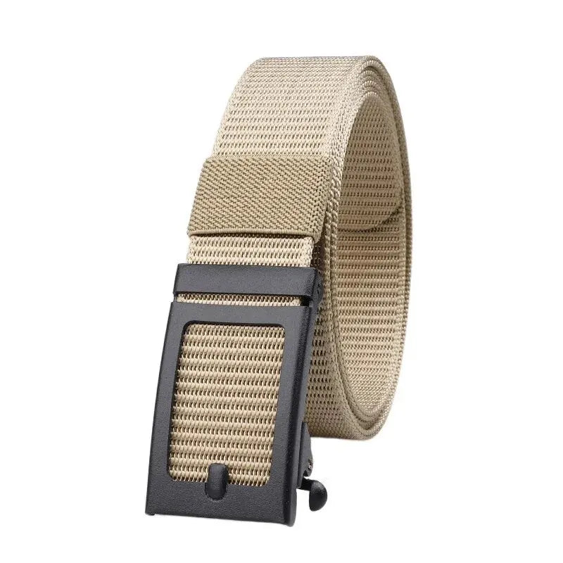 Cinturón deportivo outdoor para trekking, camping y uso diario con hebilla automática