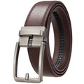 Cinturón de cuero genuino para hombre con hebilla automática de lujo | Cinturón elegante ajustable para jeans, pantalón formal y uso diario