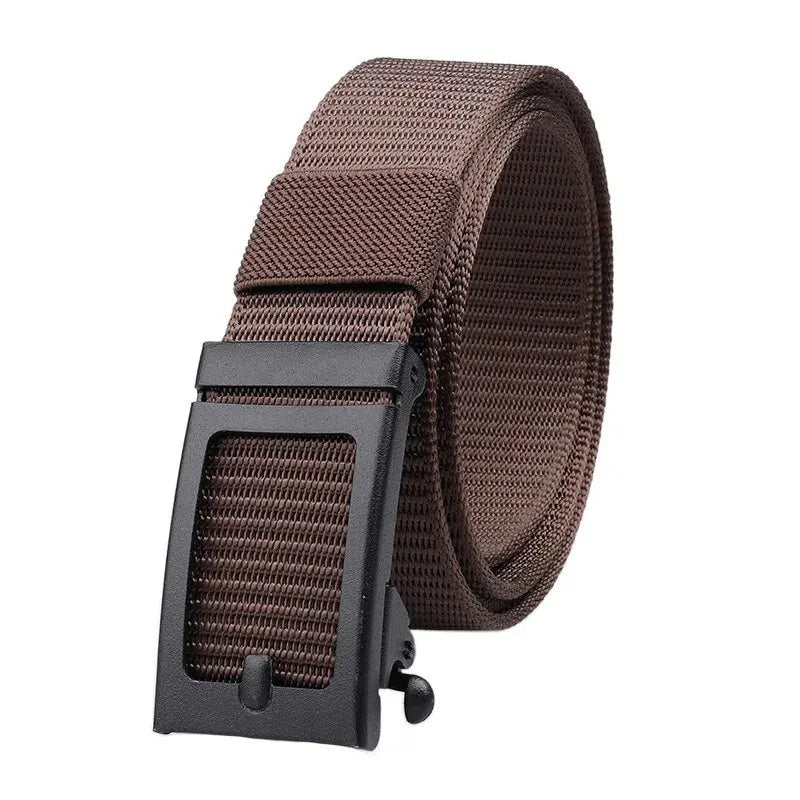 Cinturón deportivo outdoor para trekking, camping y uso diario con hebilla automática